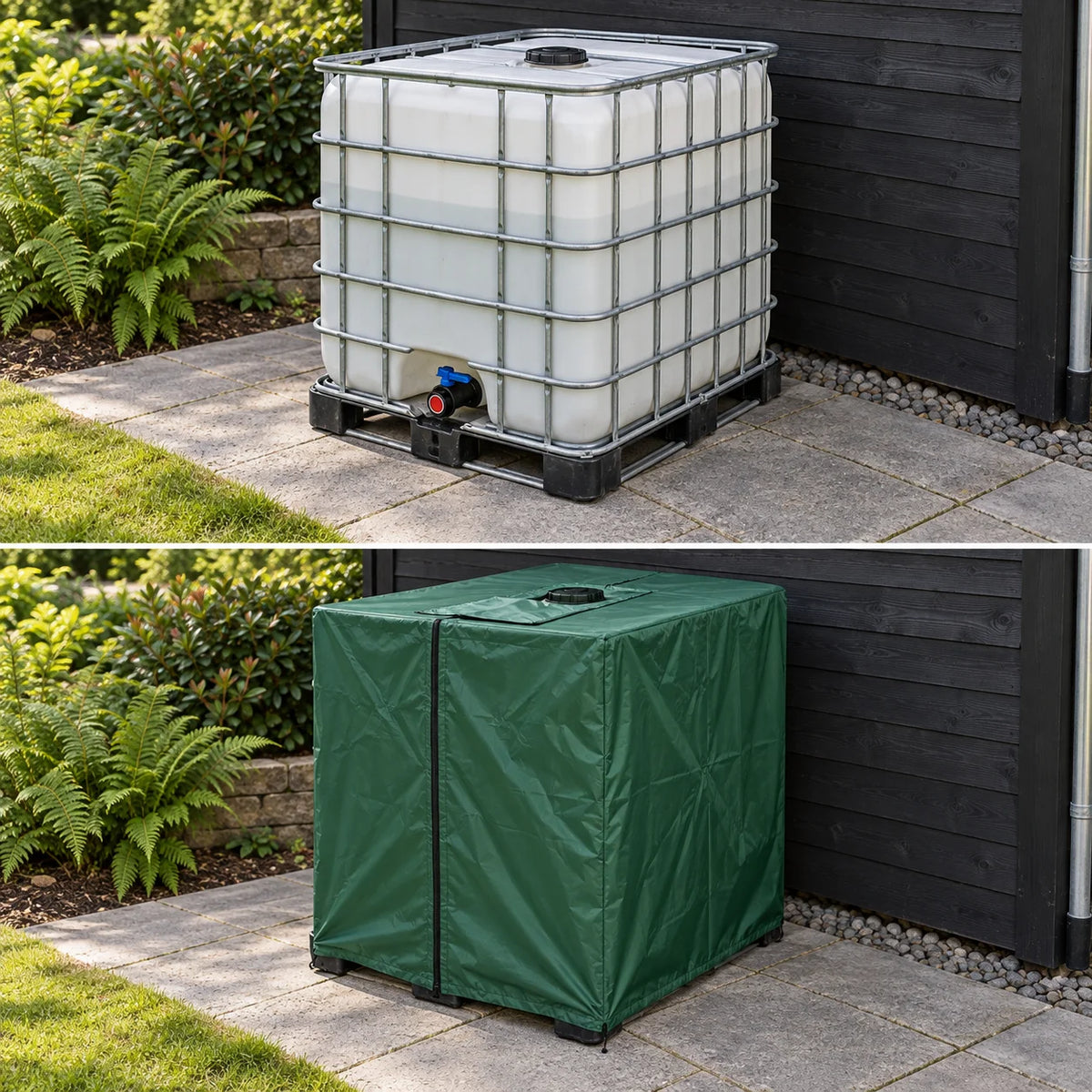 IBC-överdrag för 1000-liters tank – skydd mot alger och UV